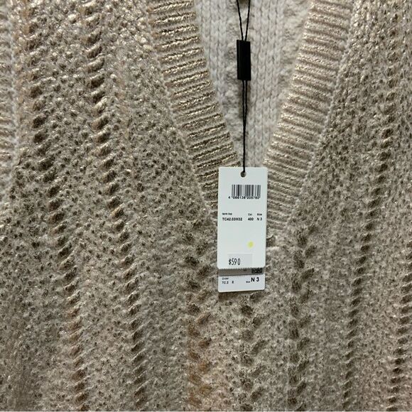 New $590 Marc Cain Yellow Cable Knit Sweater Tank Top virgin wool size N3 / 8 - Picture 3 of 15